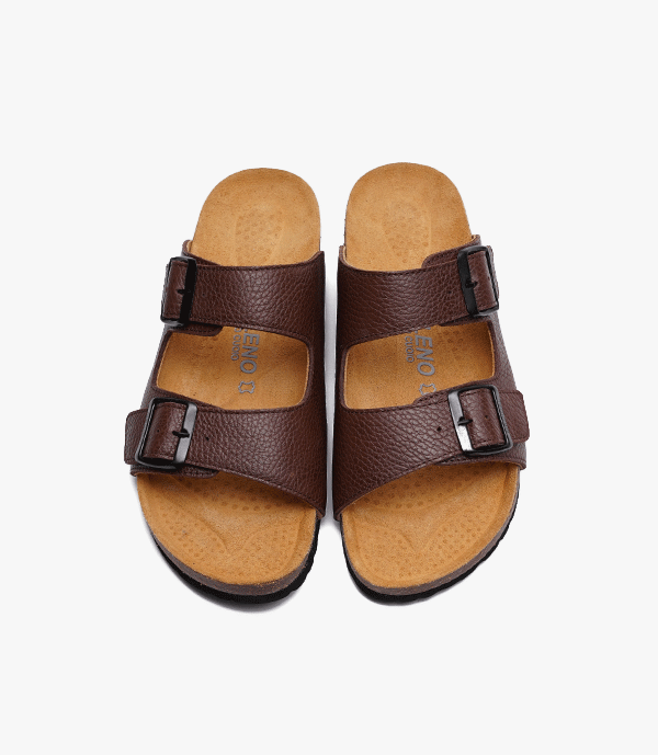 SANDALES Vagabond en Cuir, Marron – CL01