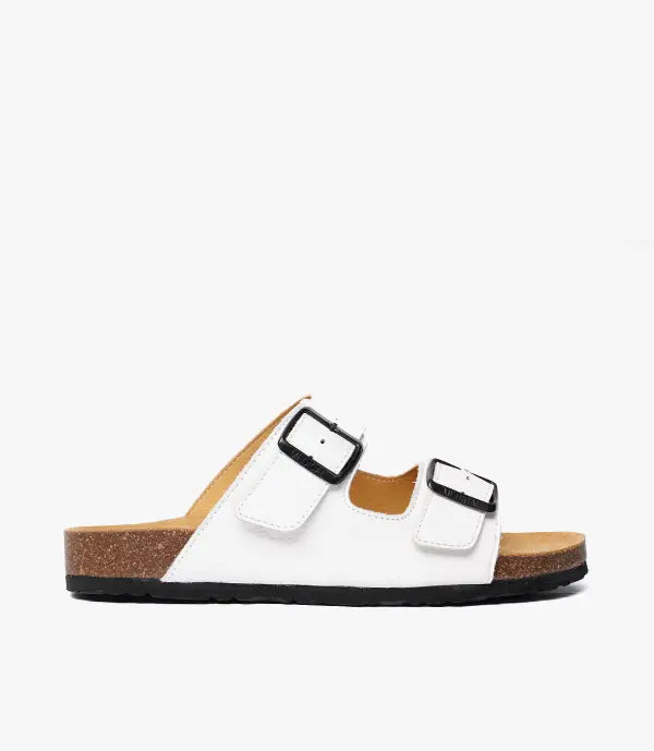 SANDALES Vagabond en Cuir, Blanche – SL01 Celeno