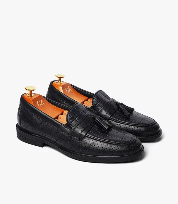 MOCASSIN Palmer En Cuir, Bleu Nuit – CL2184 Celeno