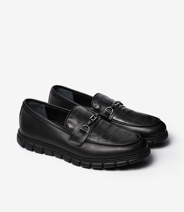 MOCASSIN Carter En Cuir, Noir – CL4001