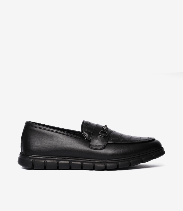 MOCASSIN Carter En Cuir, Noir – CL4001