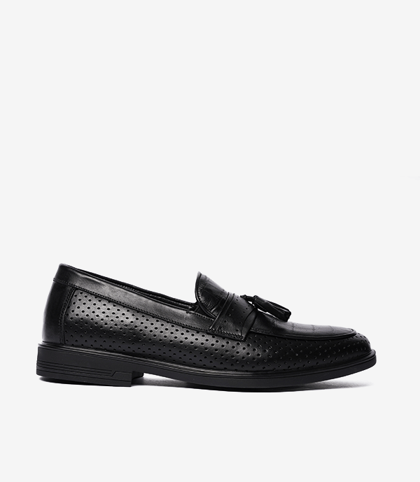 MOCASSIN Palmer En Cuir, Noir – CL2184