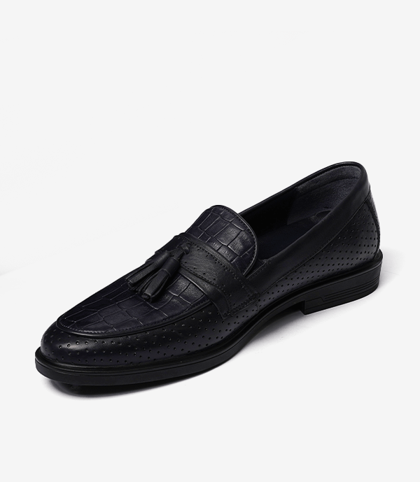 MOCASSIN Palmer En Cuir, Bleu Nuit – CL2184