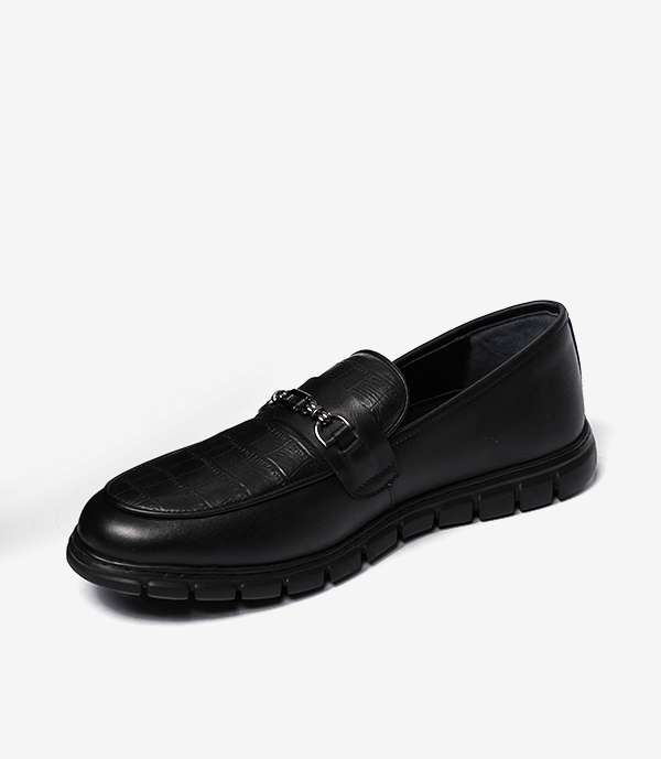 MOCASSIN Carter En Cuir, Noir – CL4001
