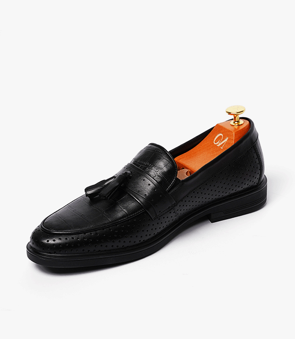 MOCASSIN Palmer En Cuir, Noir – CL2184