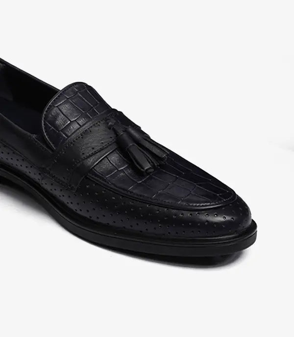 MOCASSIN Palmer En Cuir, Bleu Nuit – CL2184 Celeno