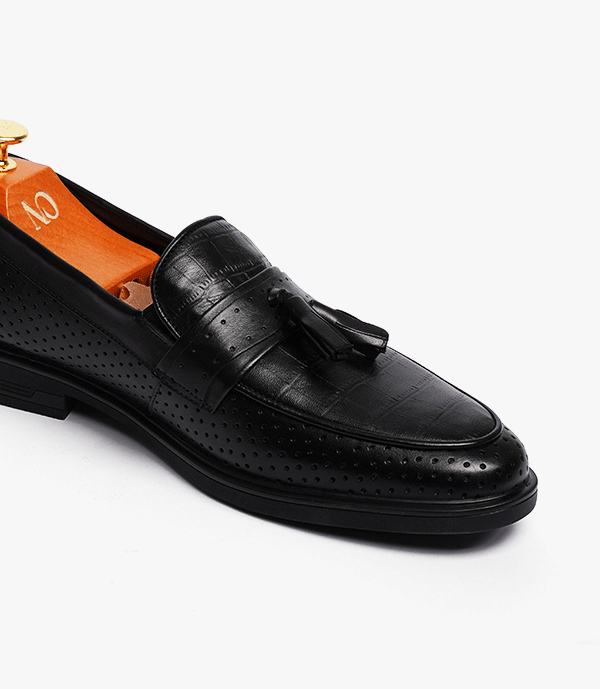 MOCASSIN Palmer En Cuir, Noir – CL2184