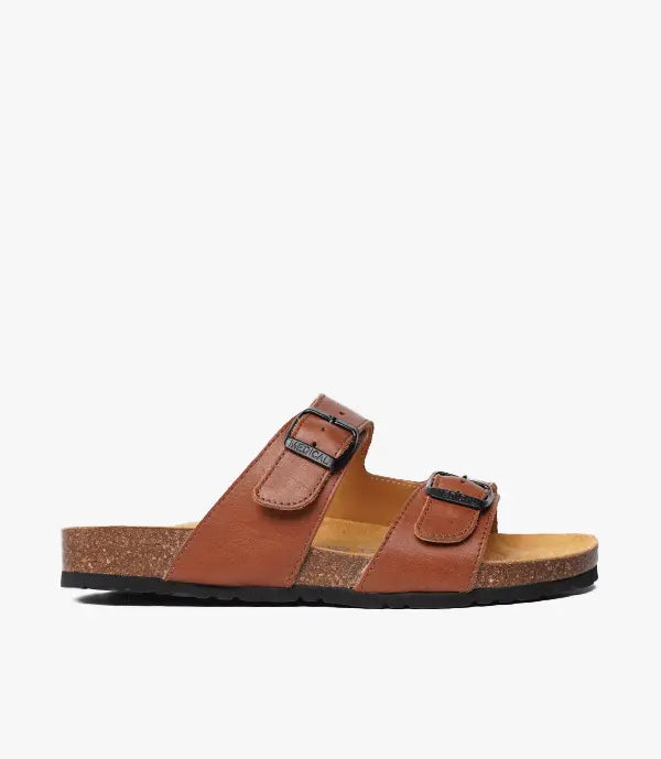 SANDALES Walk en Cuir, tabac – SL02 Celeno