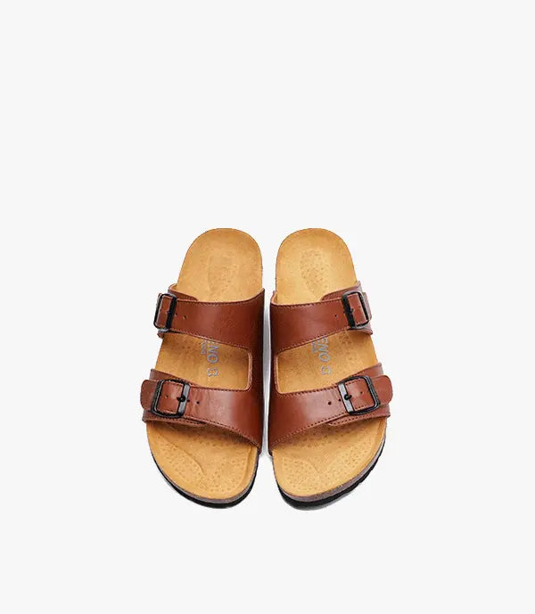 SANDALES Walk en Cuir, tabac – SL02 Celeno