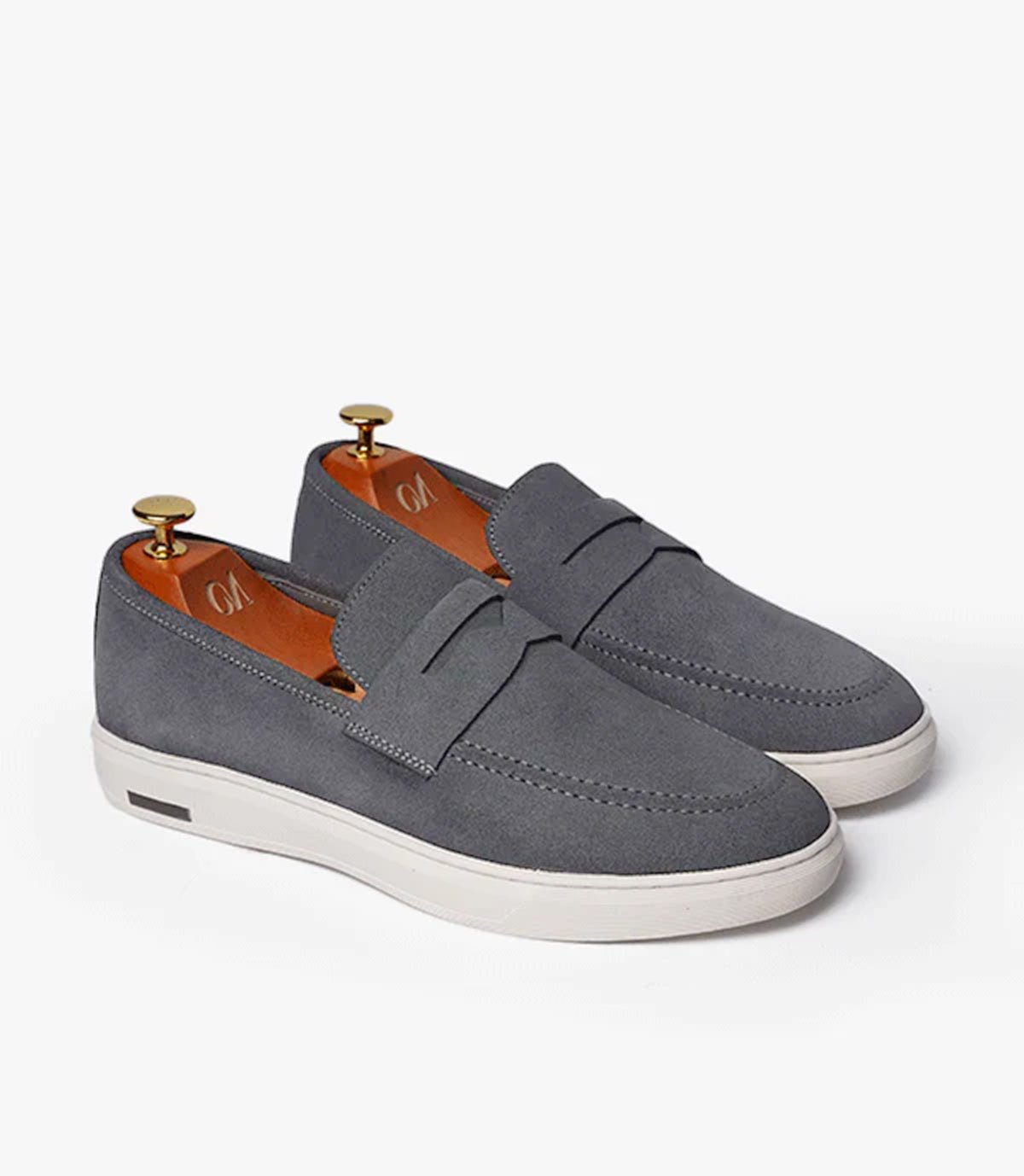 MOCASSIN ADDLER EN Daim, Gris – CL6044