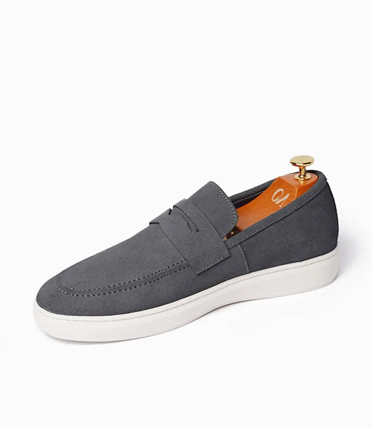 MOCASSIN ADDLER EN Daim, Gris – CL6044 Celeno