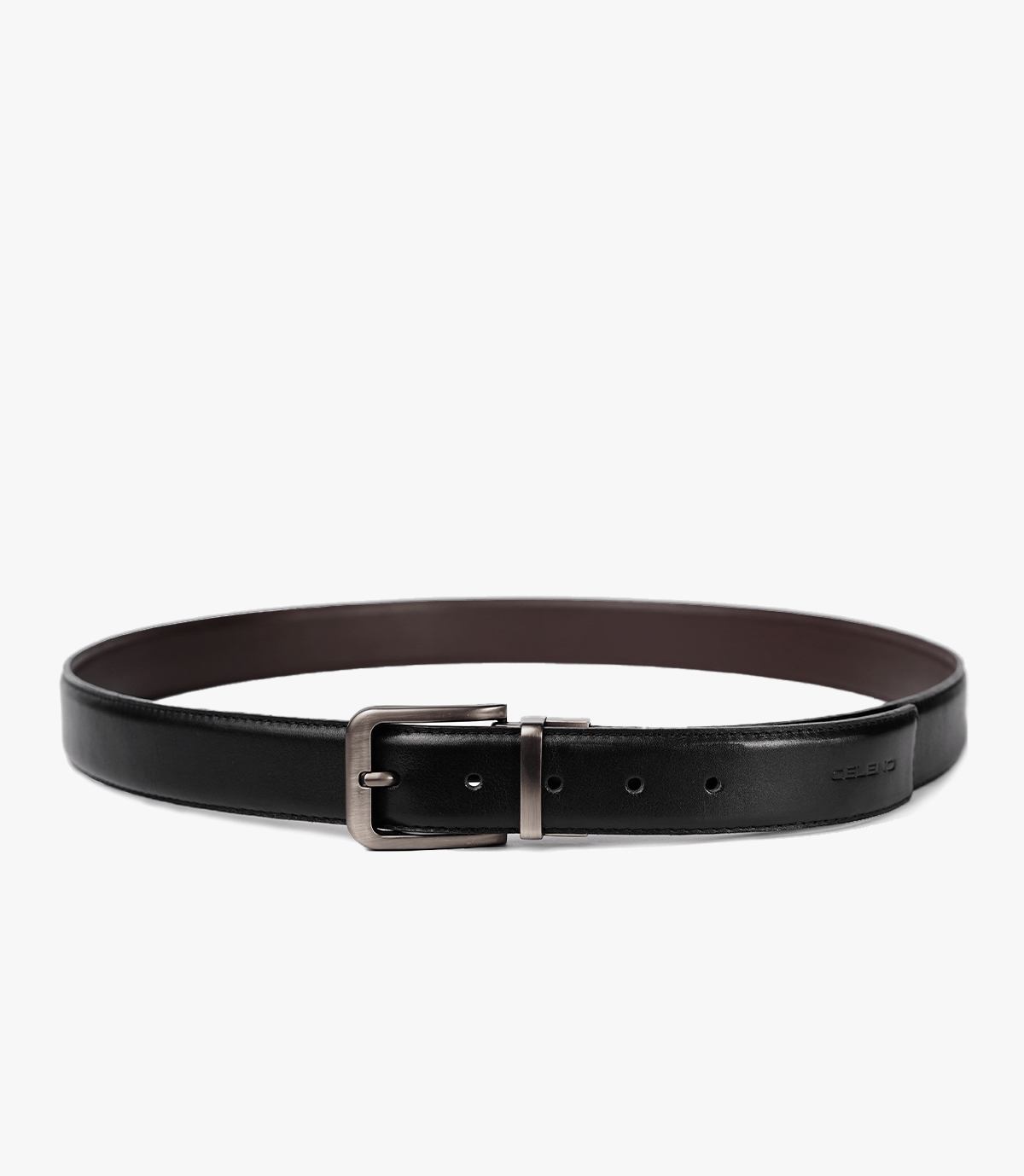 CEINTURE JAY en Cuir Double Face, Noir-Marron – CLCLASS