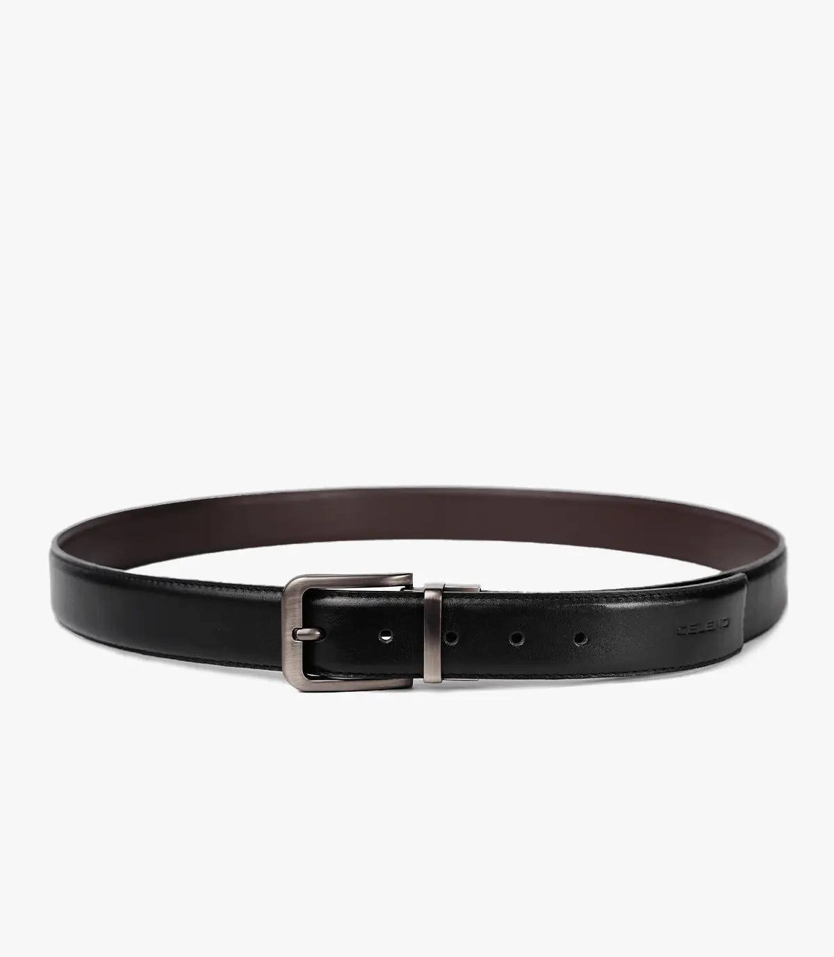 CEINTURE JAY en Cuir Double Face, Noir-Marron – CLCLASS Celeno
