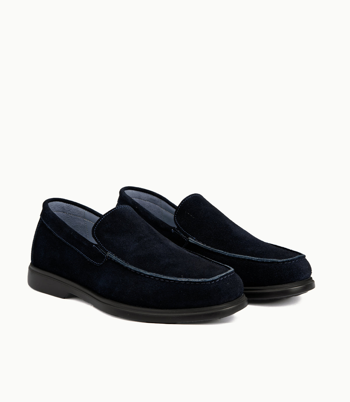 Mocassin Nerio en Daim, Bleu Nuit – CL337