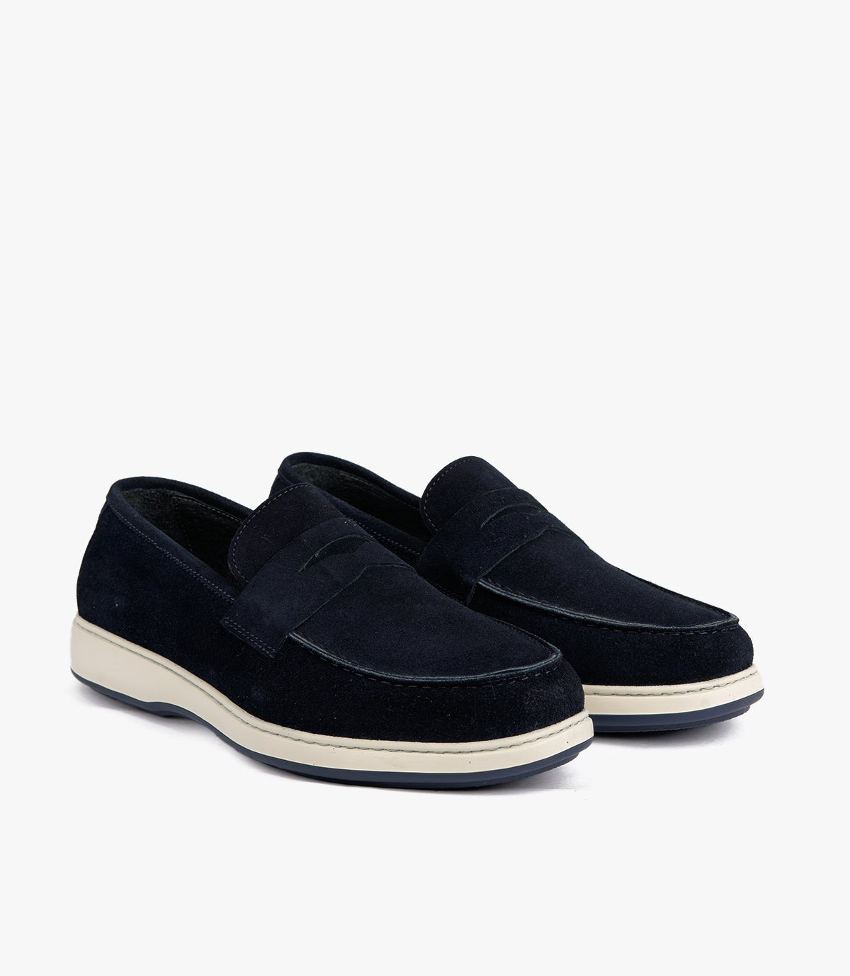 Mocassin Arven en Daim, Bleu Nuit – CL7010