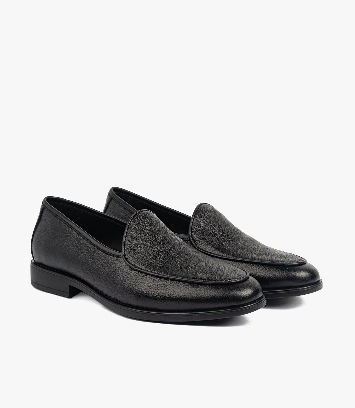 Mocassin Monaco en Cuir, Noir - CL386