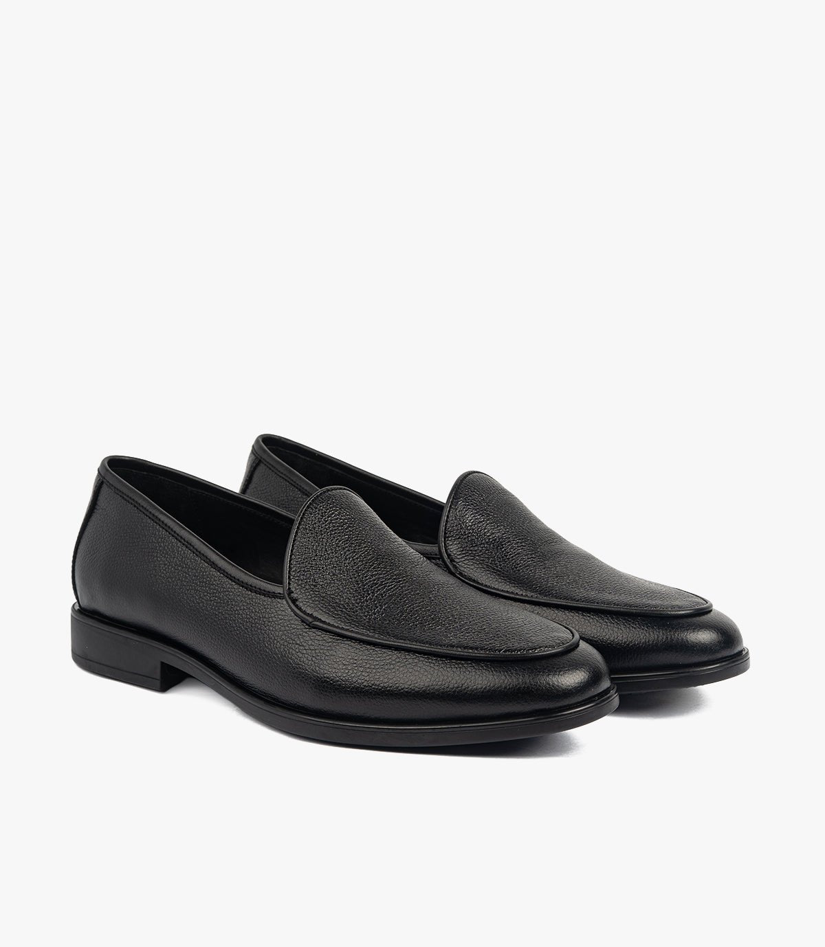 Mocassin Monaco en Cuir, Noir - CL386