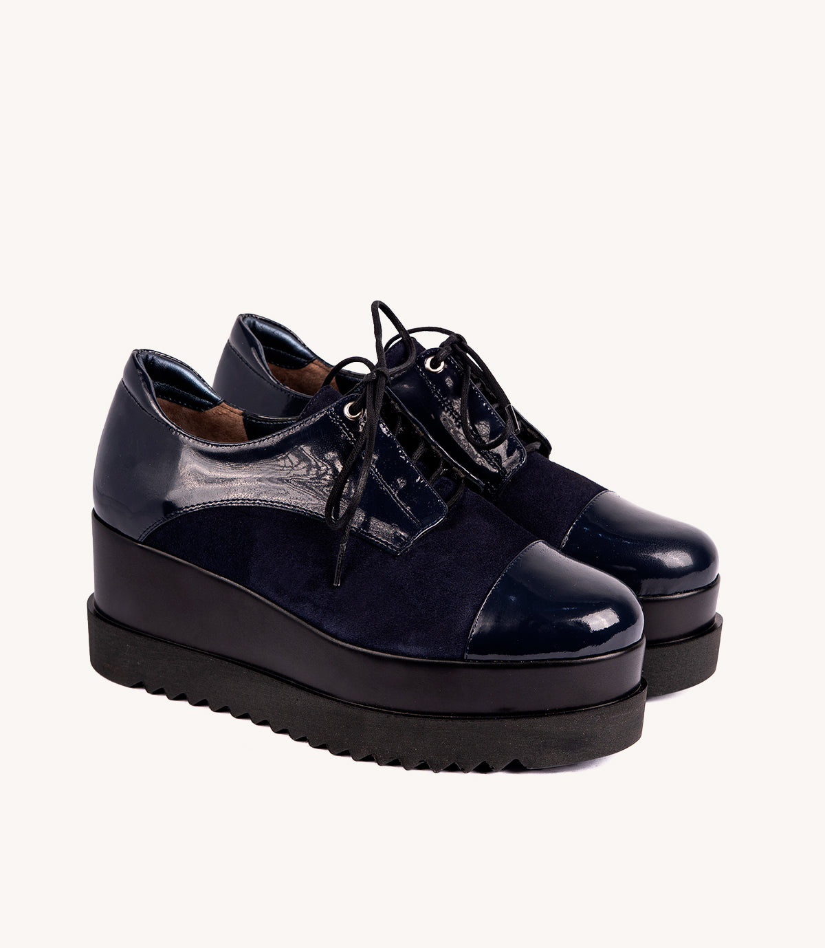 EKO EN CUIR ET DAIM BLEU MARINE