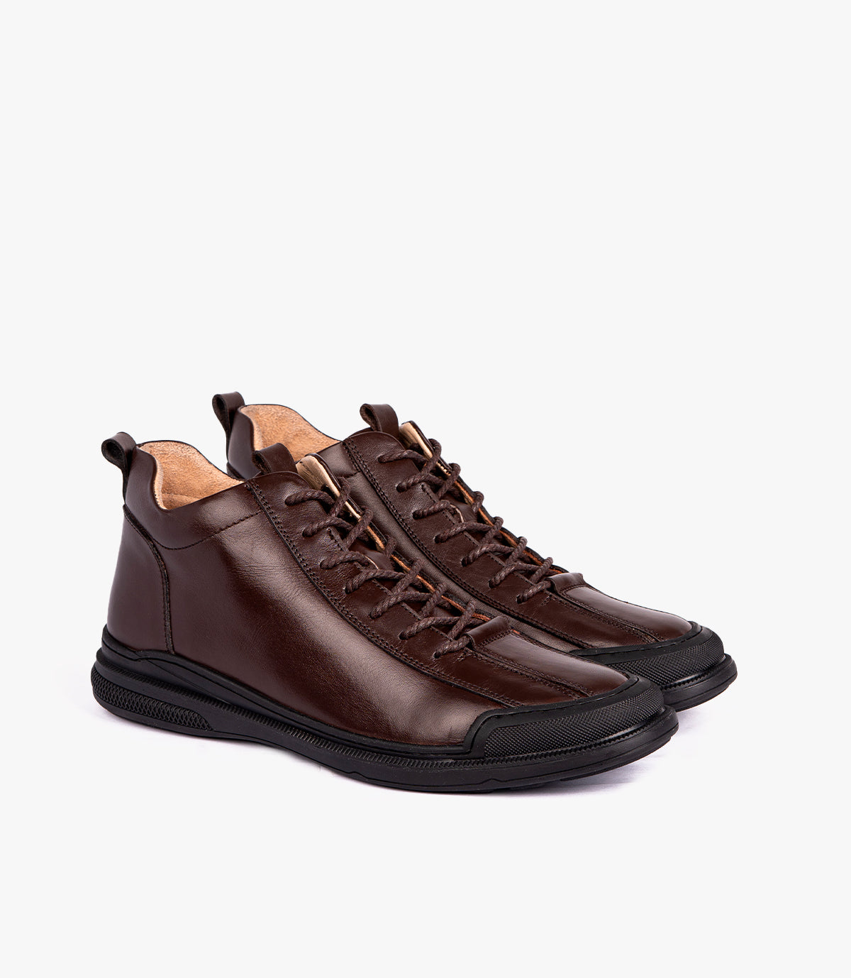 BOTTINE NIVEN EN CUIR MARRON - 346