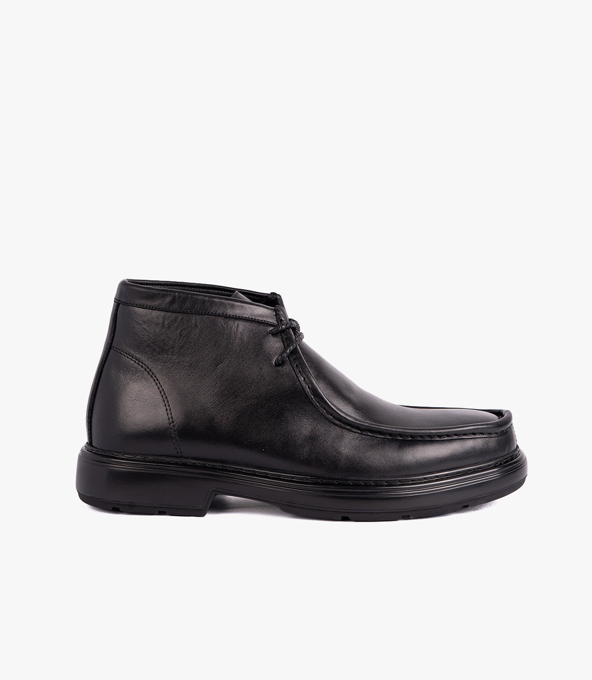 BOTTINE LEATHER DERBY EN CUIR NOIR – CL336