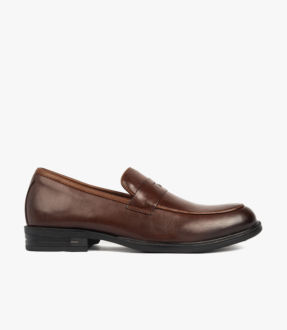 Mocassin Penny Loafer en Cuir, Marron CL2001