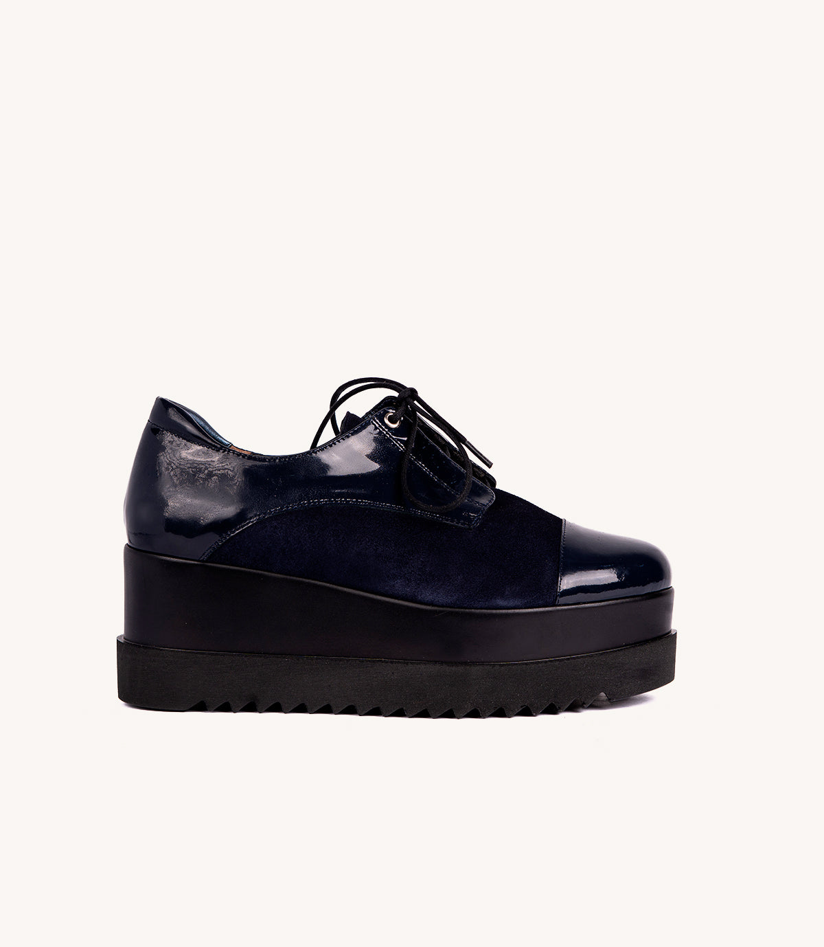 EKO EN CUIR ET DAIM BLEU MARINE