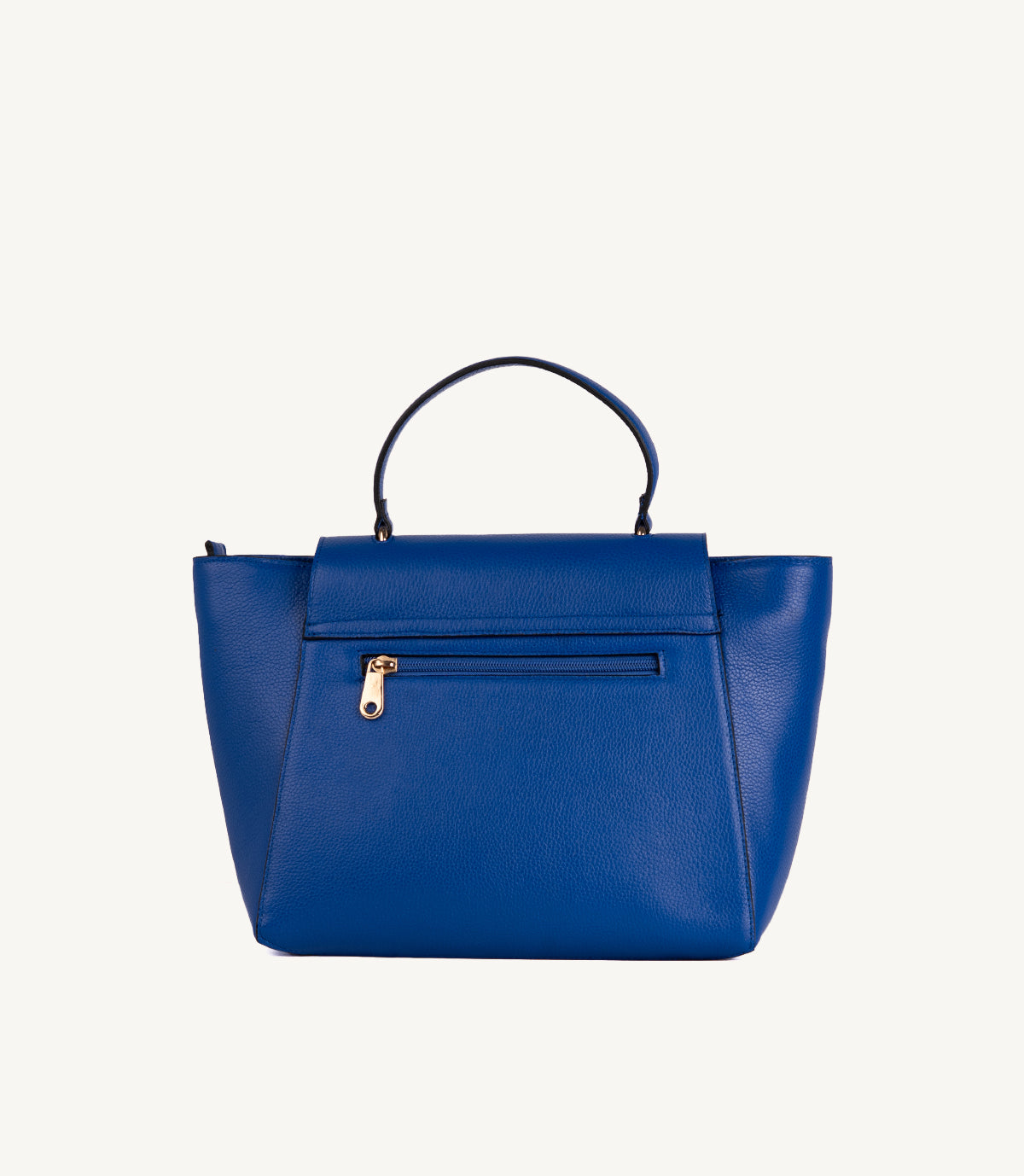 SAC VALORIA EN CUIR GRAINÉ BLEU - 039