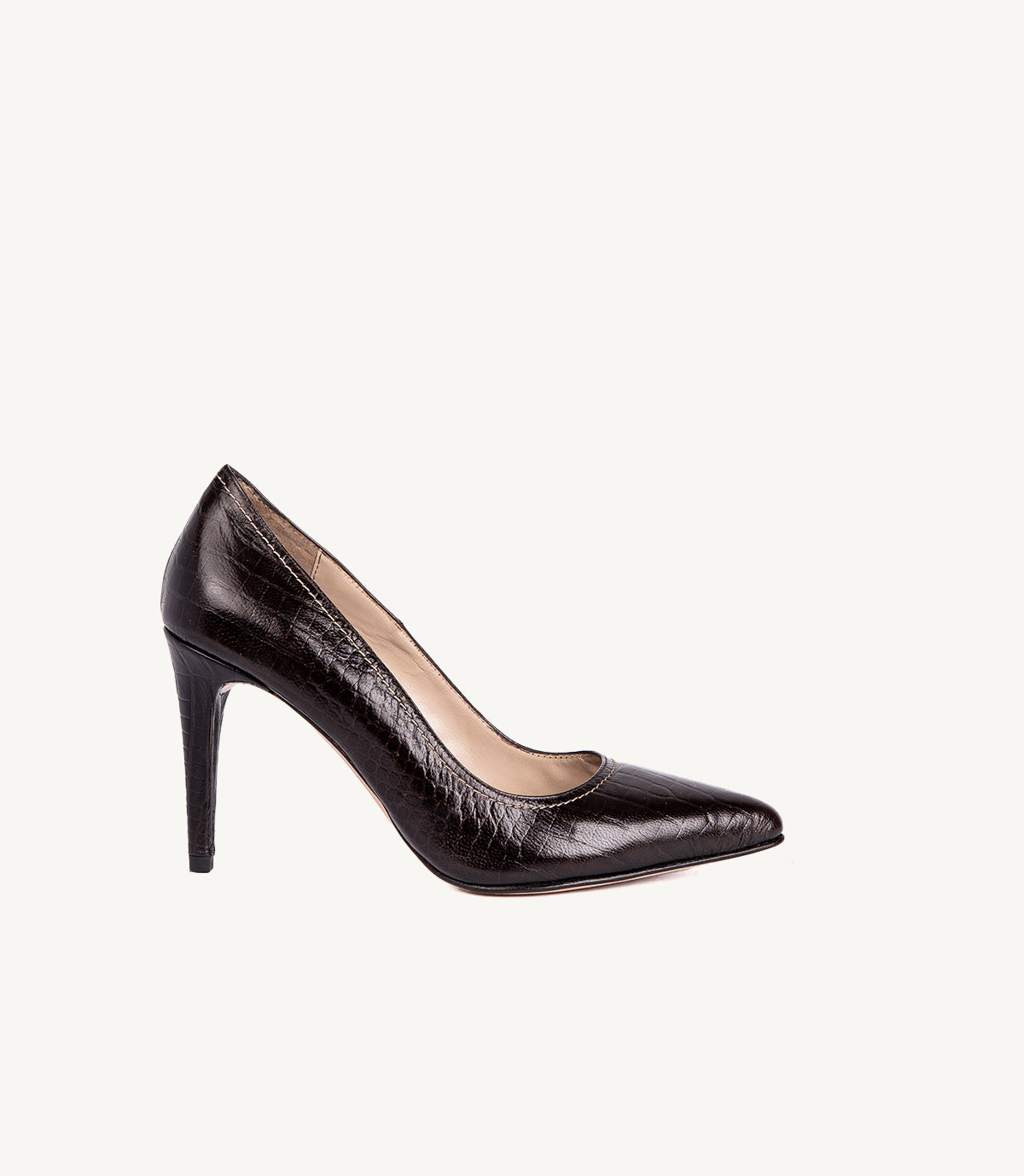 CELINE EN CUIR CROCO MARRON