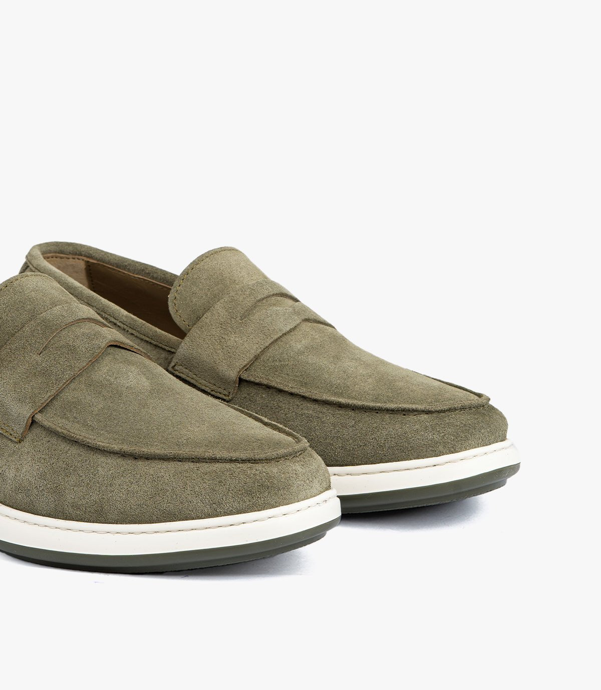 Mocassin Arven en Daim,Vert- CL7010