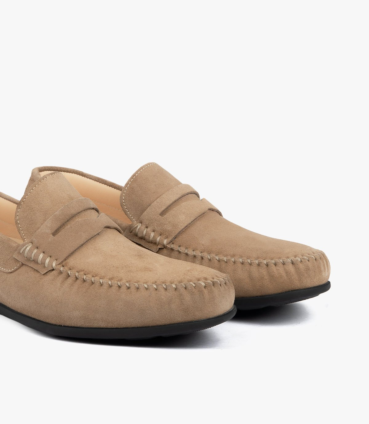 MOCASSIN IBIZA en Daim, Beige – CL048