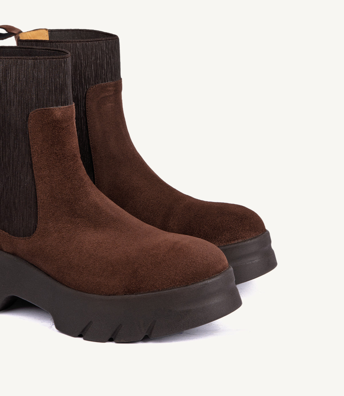BOTTINE ANCLE EN DAIM, MARRON