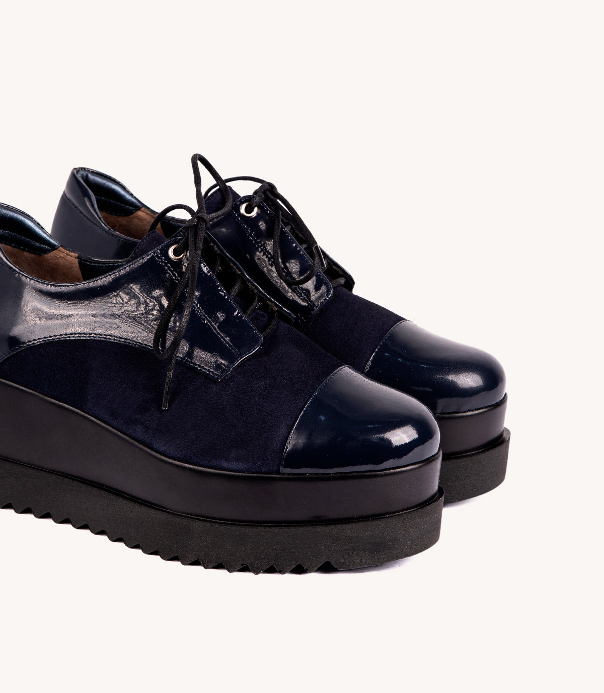 EKO EN CUIR ET DAIM BLEU MARINE