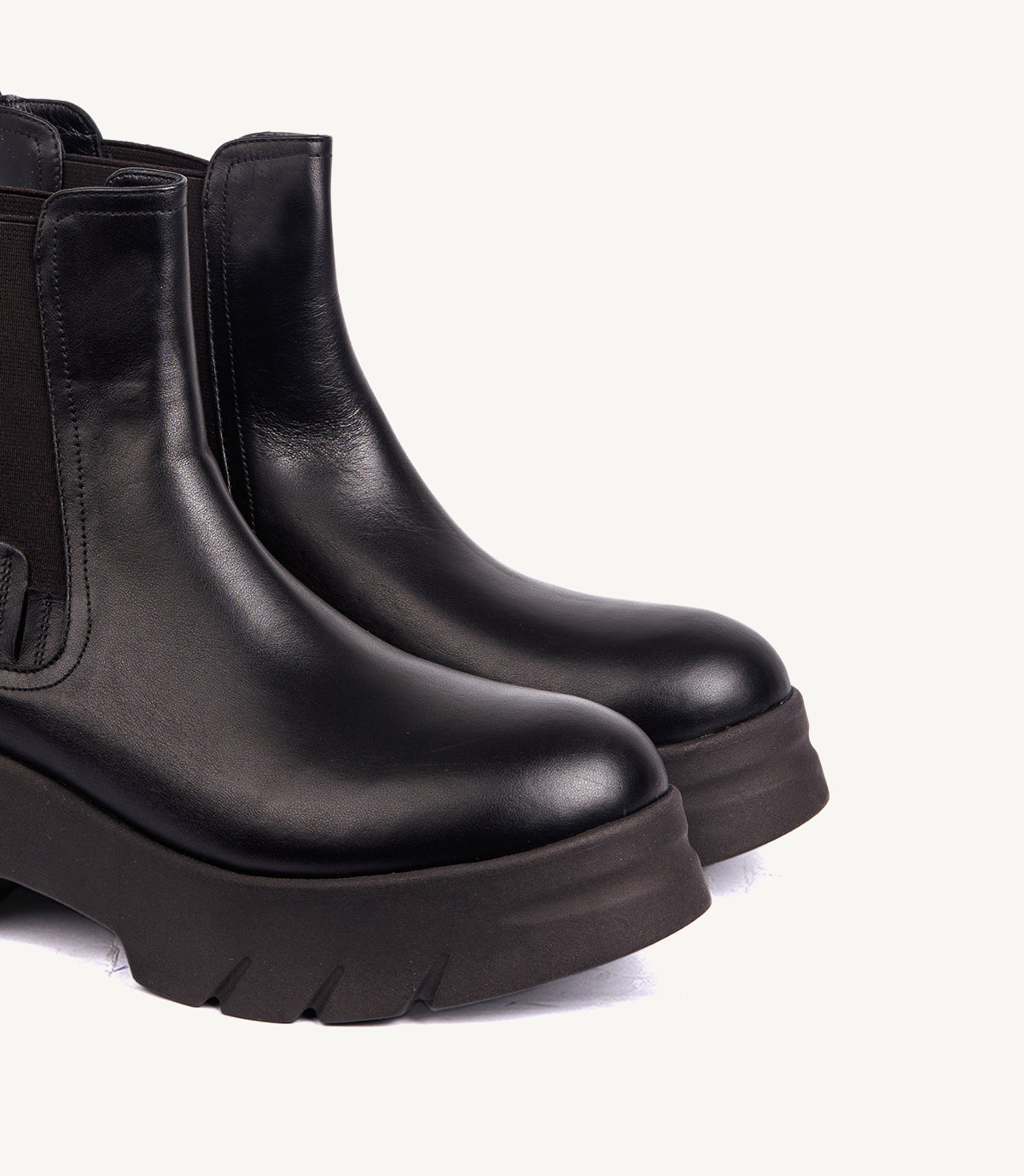 BOTTINE STEVE, CUIR NOIR