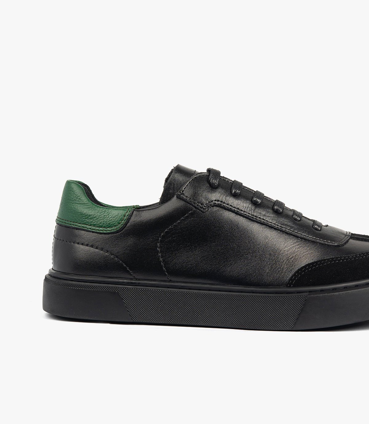BASKET MILANO en cuir, Noir - CL100