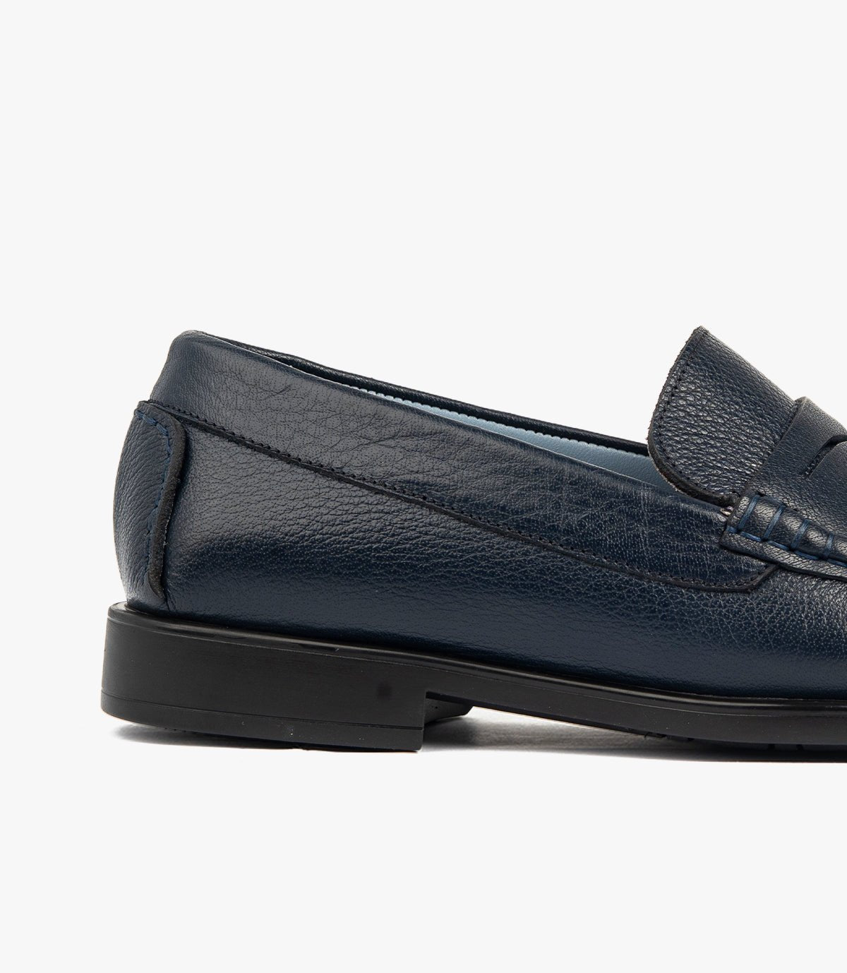 Mocassin ORSON en Cuir, Bleu Nuit – CL110
