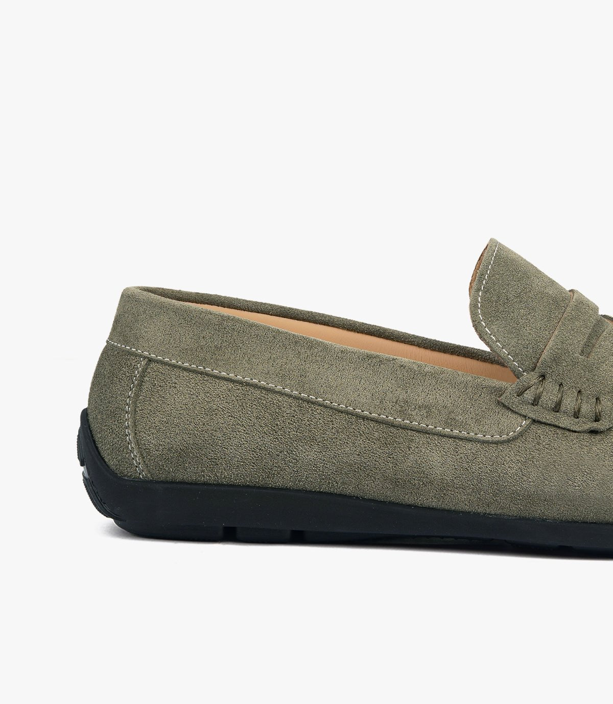MOCASSIN IBIZA EN DAIM VERT- CL048