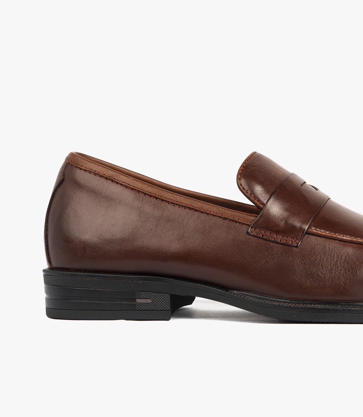 Mocassin Penny Loafer en Cuir, Marron CL2001