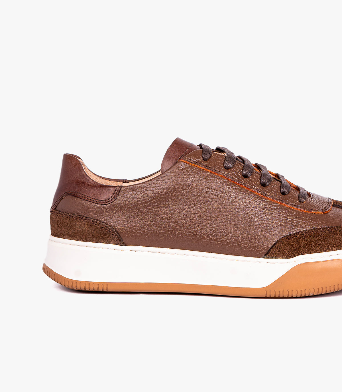 RIVOLI EN CUIR ET DAIM MARRON – CL7008