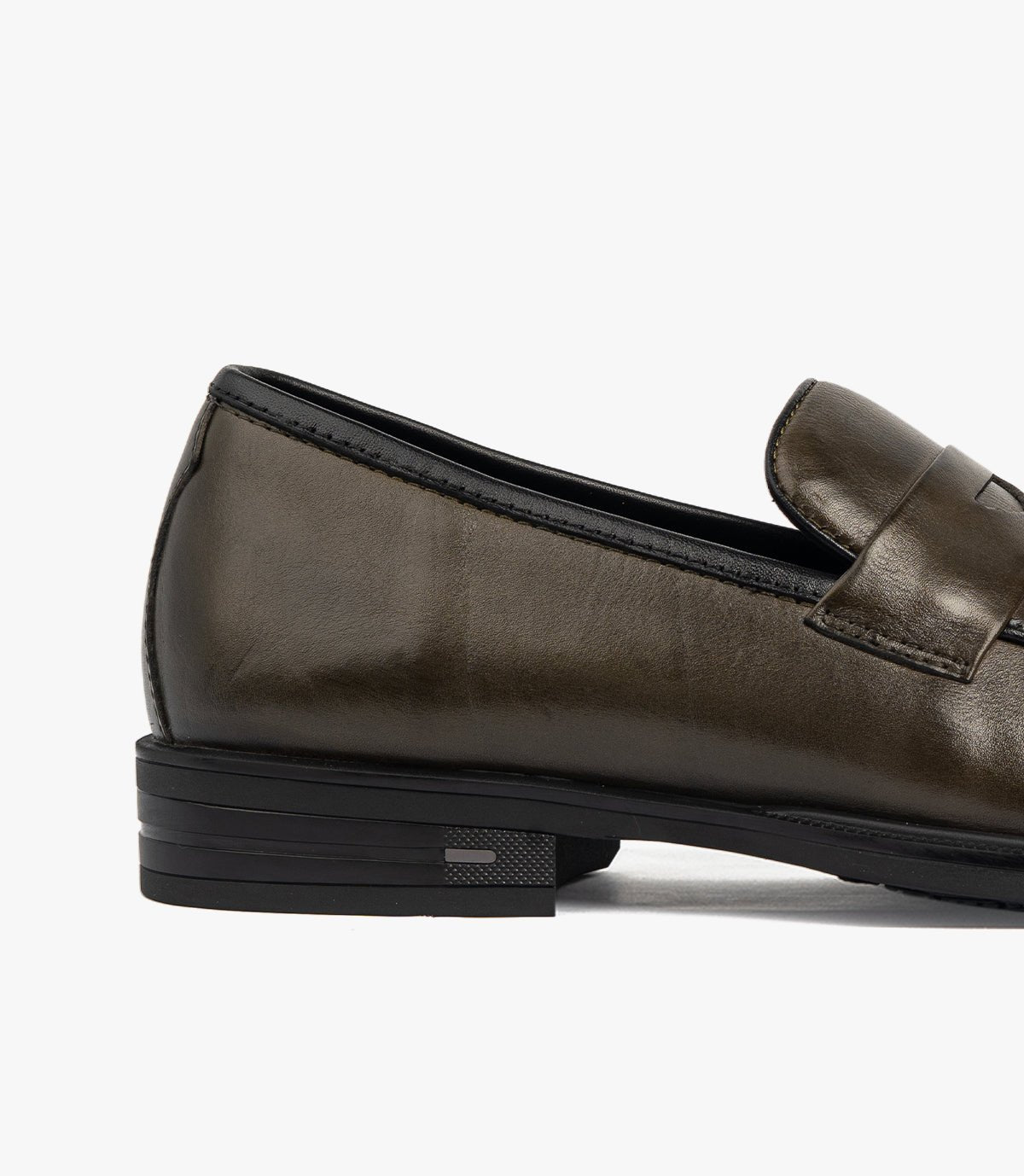 Mocassin Penny Loafer en Cuir, Kaki – CL2001