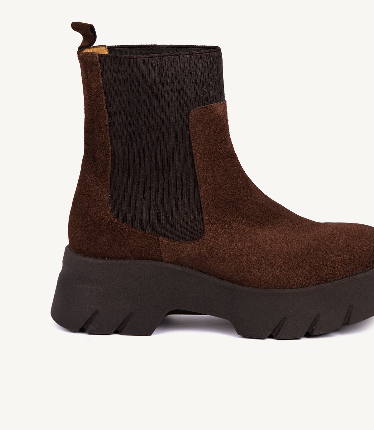 BOTTINE ANCLE EN DAIM, MARRON