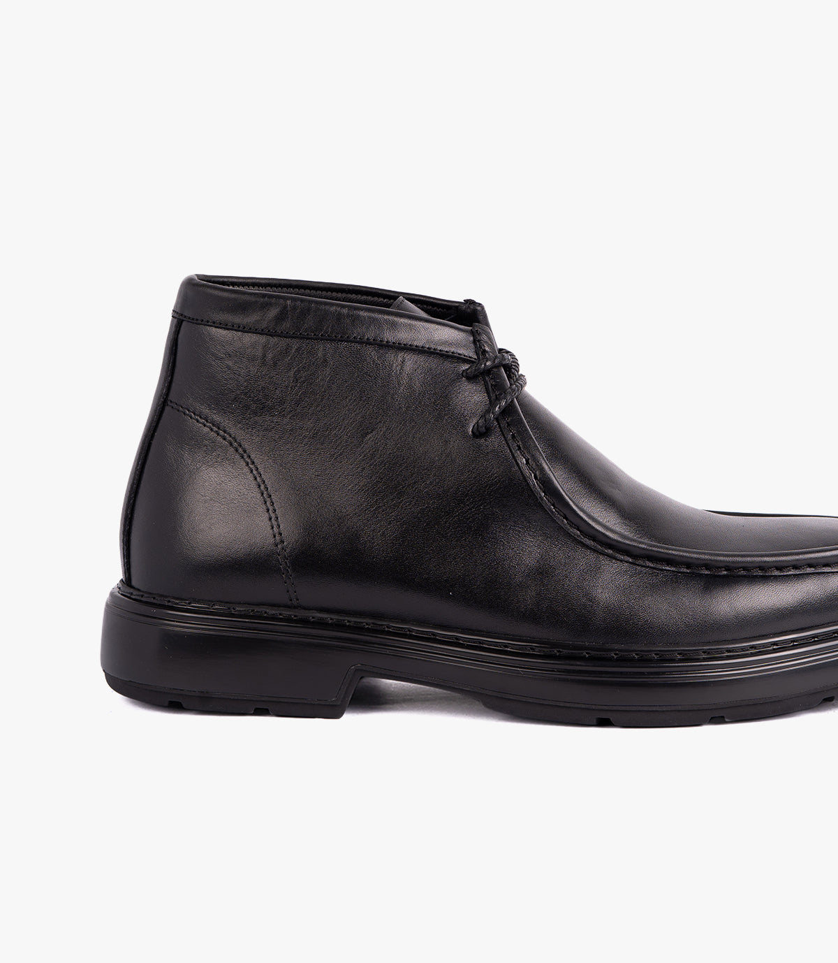 BOTTINE LEATHER DERBY EN CUIR NOIR – CL336