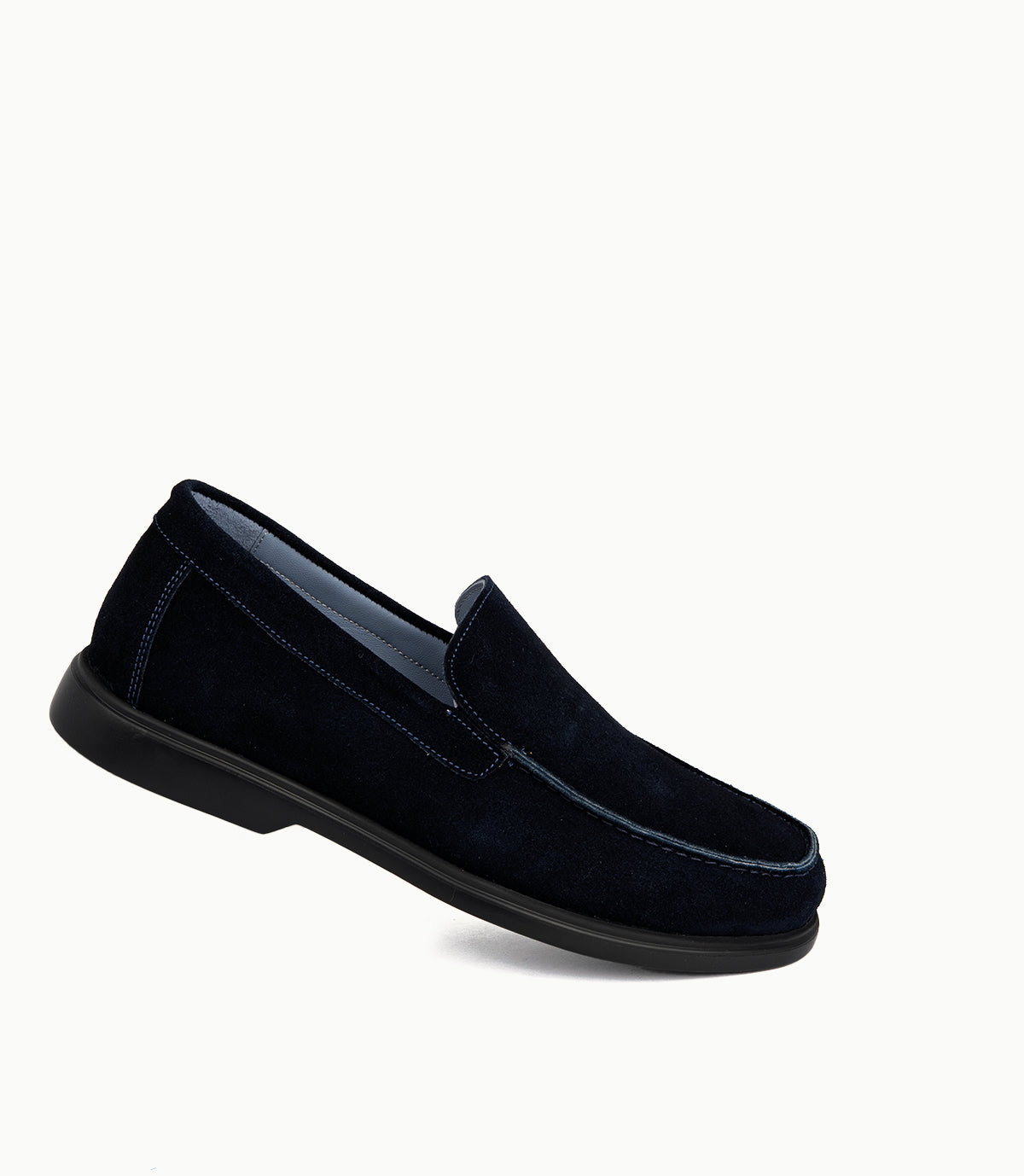 Mocassin Nerio en Daim, Bleu Nuit – CL337