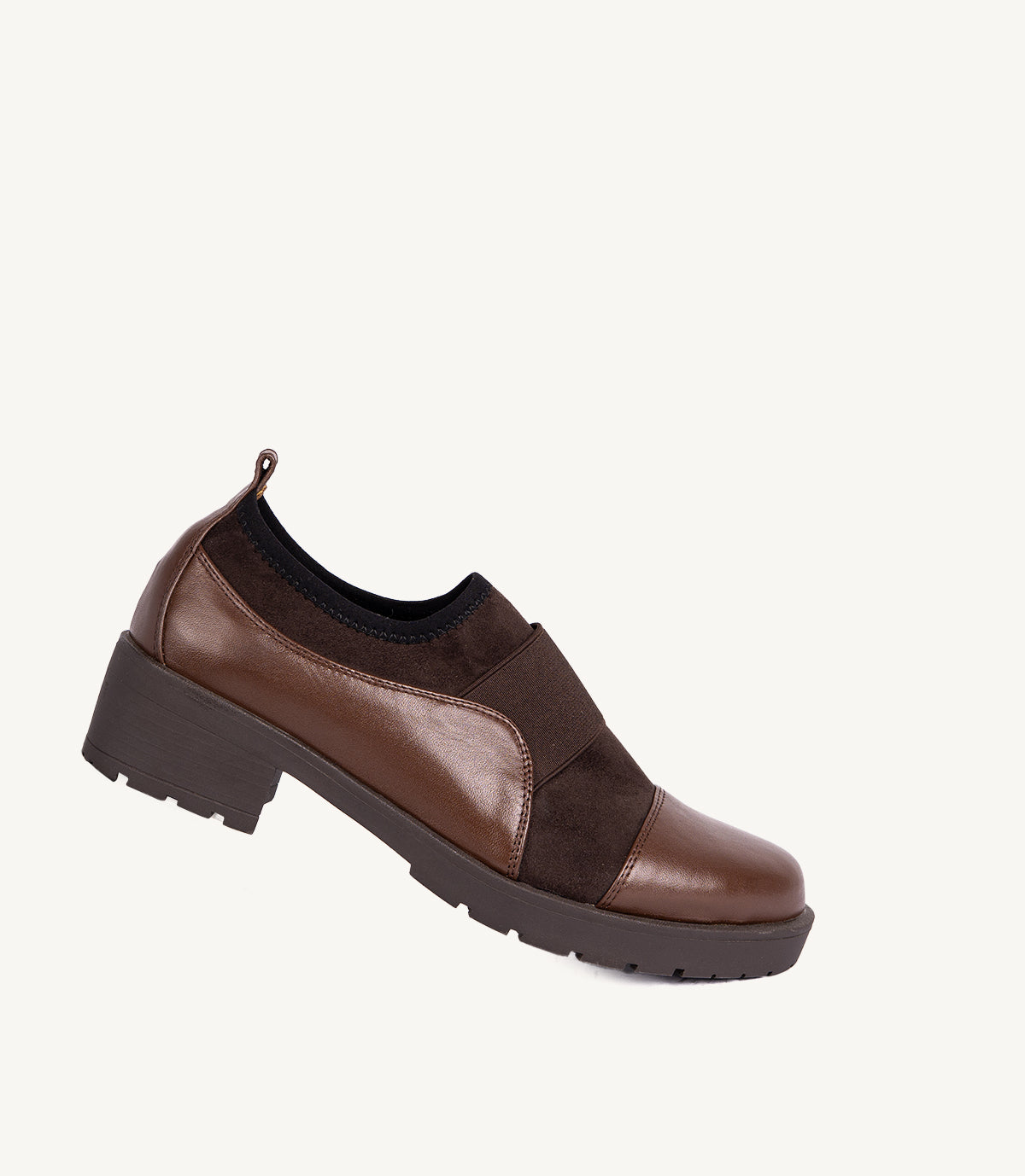 MILA EN CUIR ET DAIM MARRON – CL2505