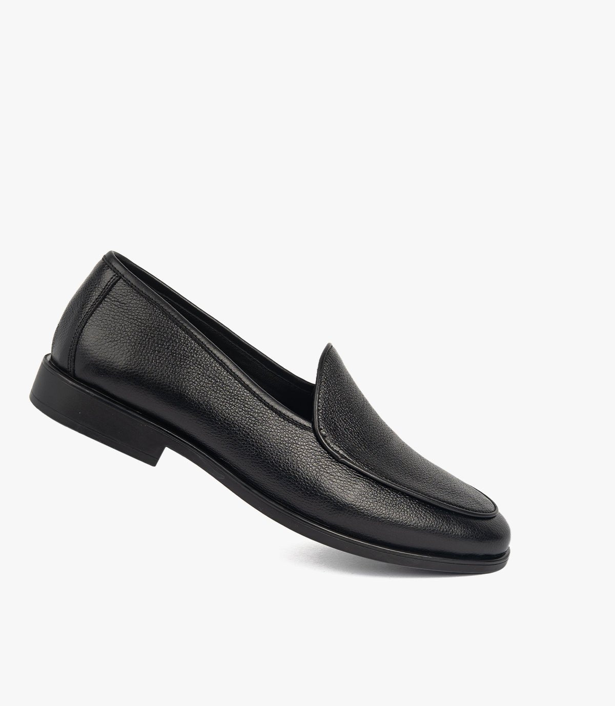 Mocassin Monaco en Cuir, Noir - CL386