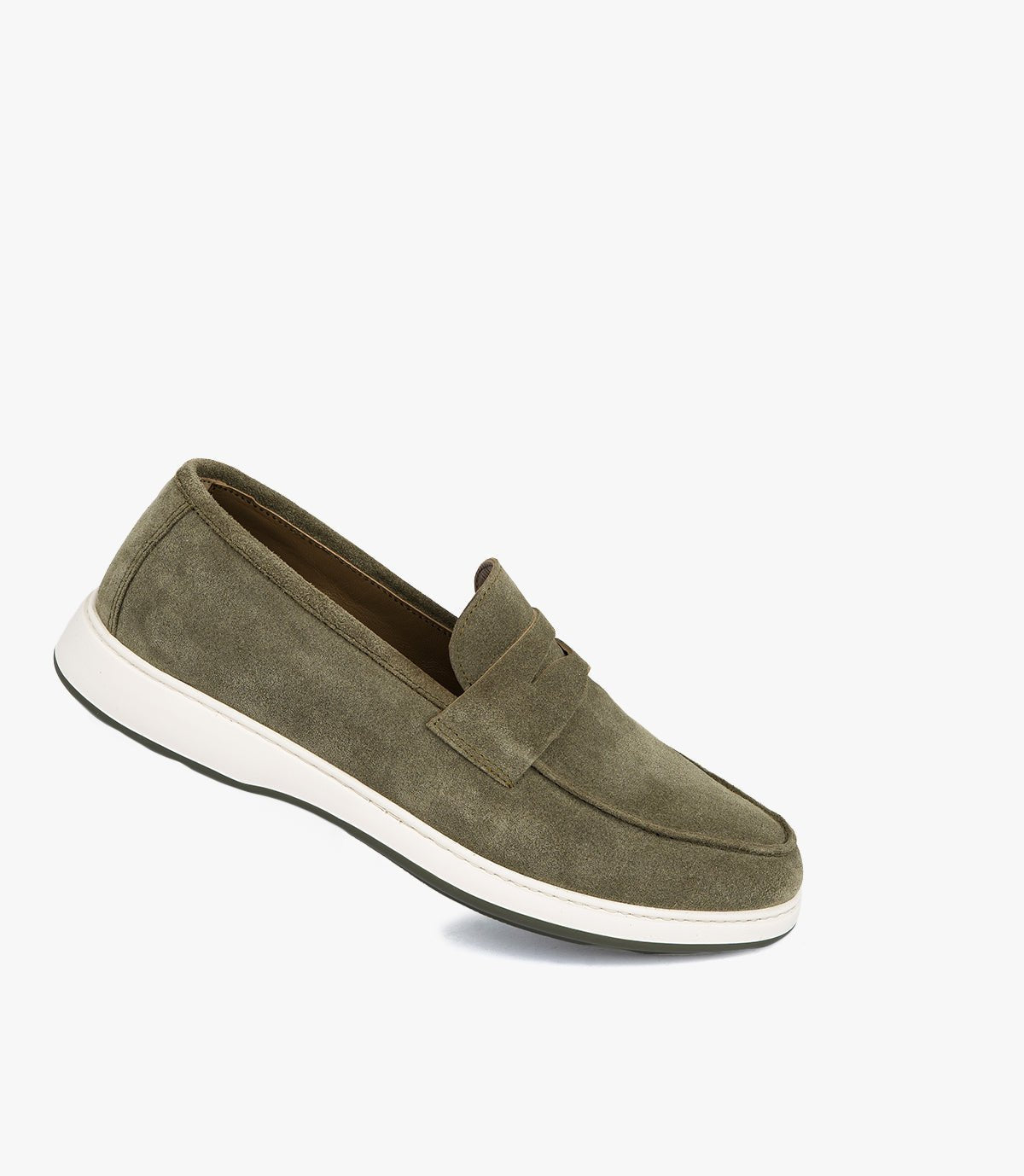 Mocassin Arven en Daim,Vert- CL7010