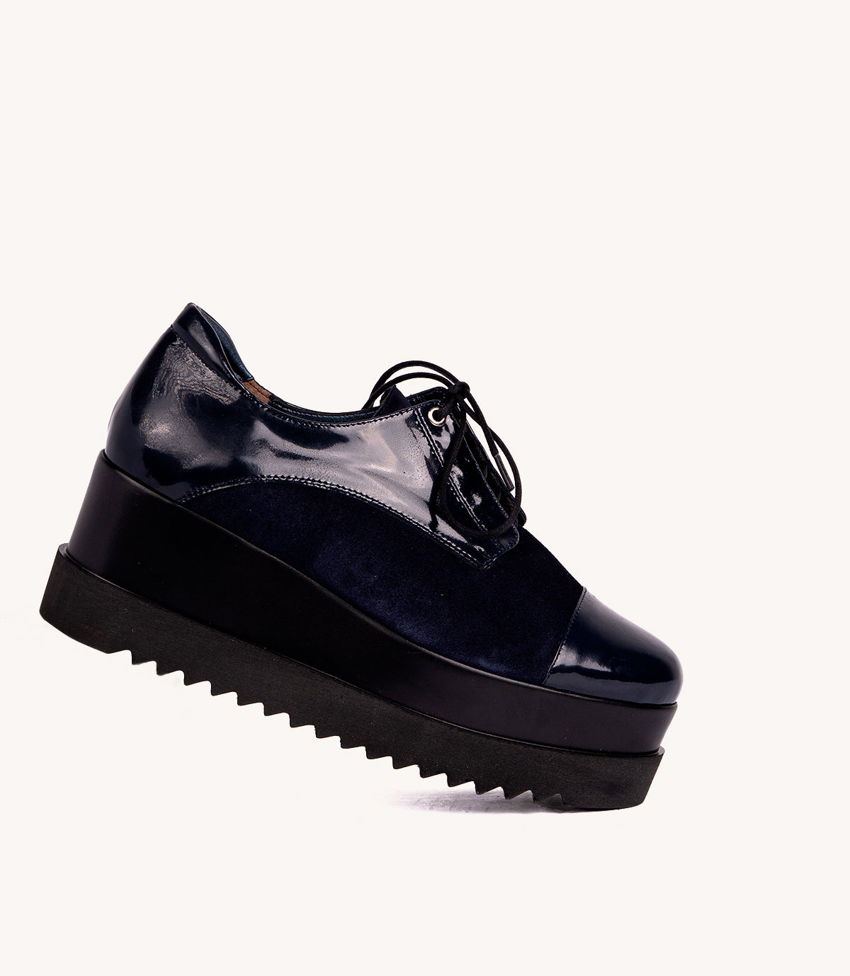 EKO EN CUIR ET DAIM BLEU MARINE