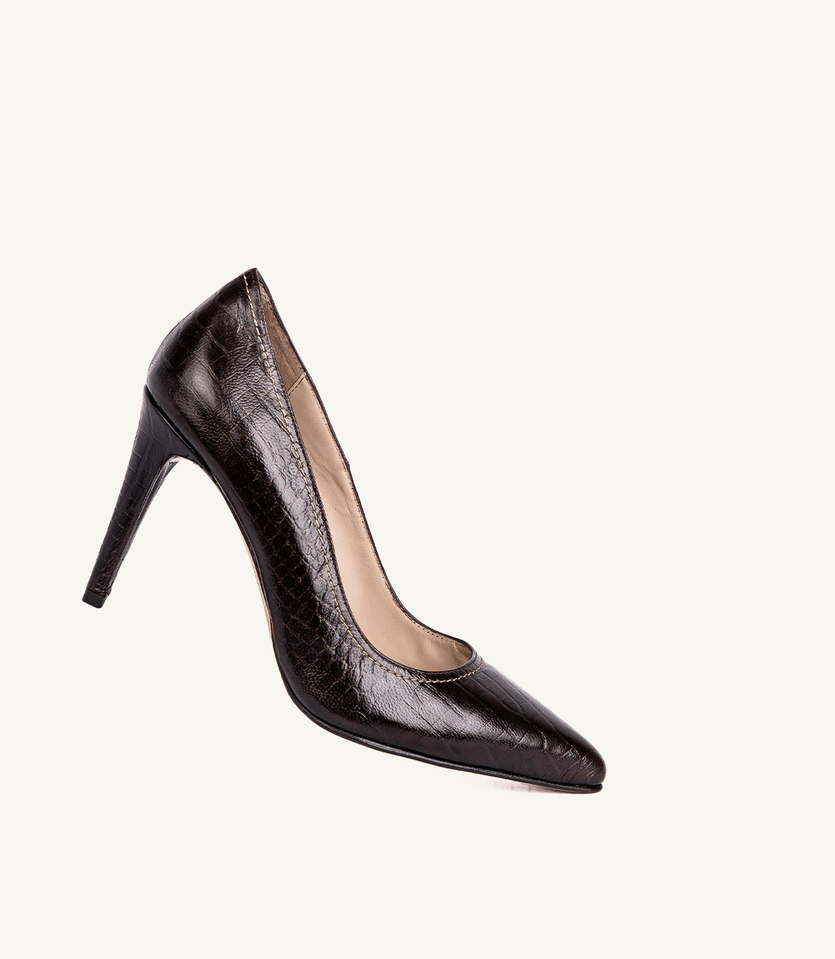 CELINE EN CUIR CROCO MARRON
