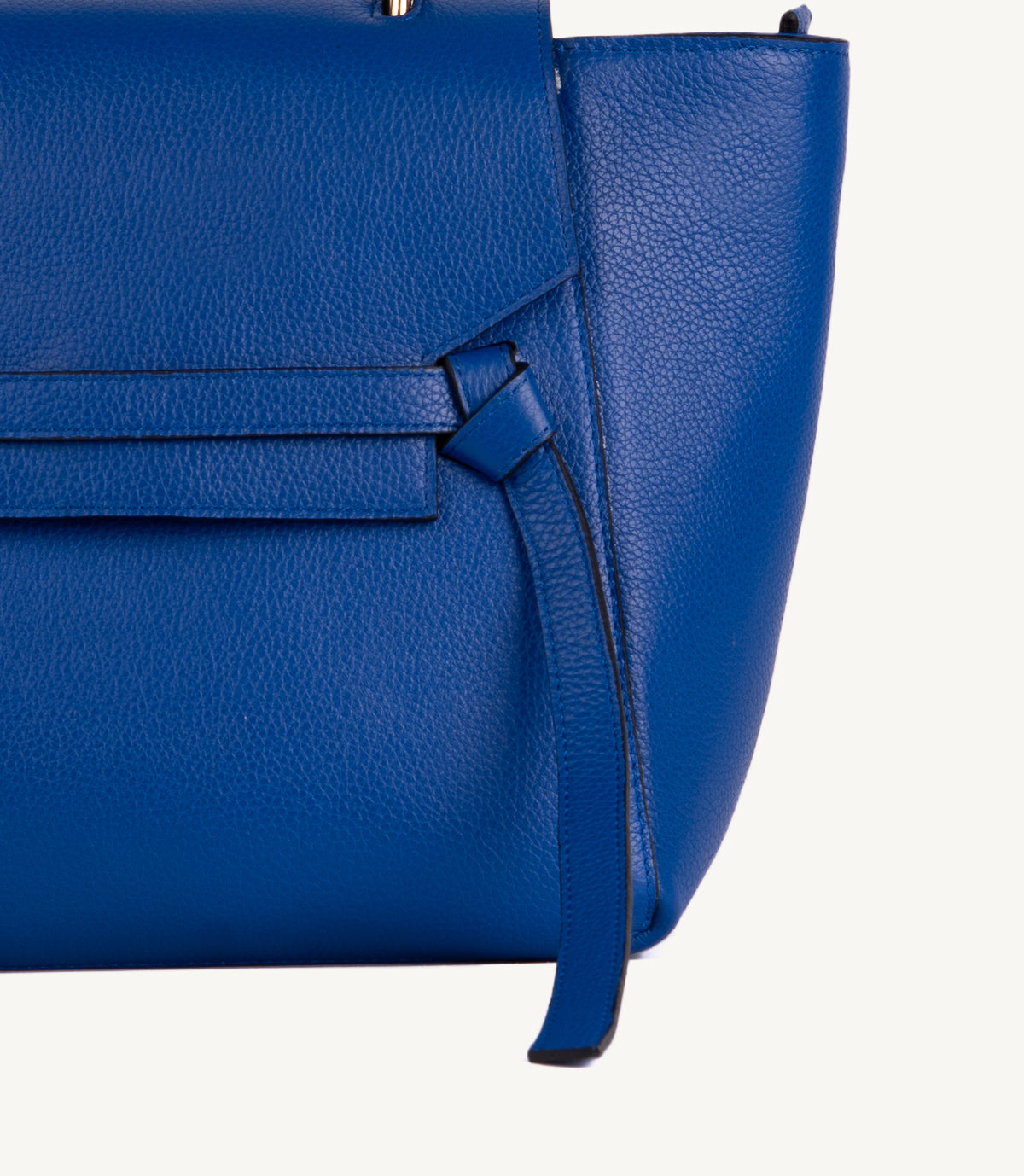 SAC VALORIA EN CUIR GRAINÉ BLEU - 039