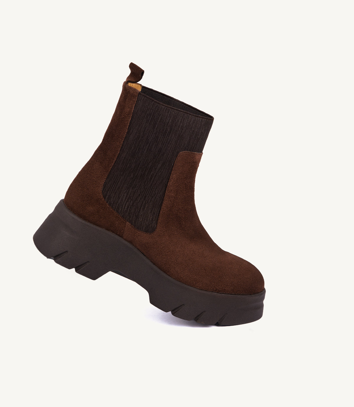 BOTTINE ANCLE EN DAIM, MARRON
