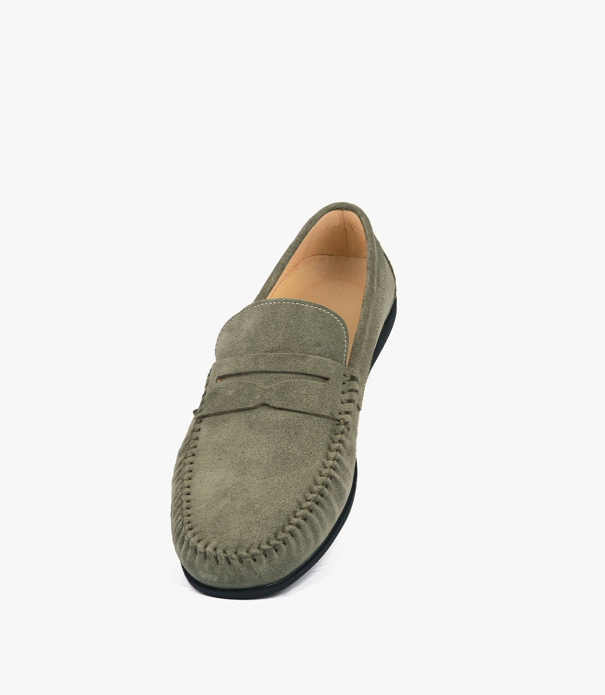 MOCASSIN IBIZA EN DAIM VERT- CL048